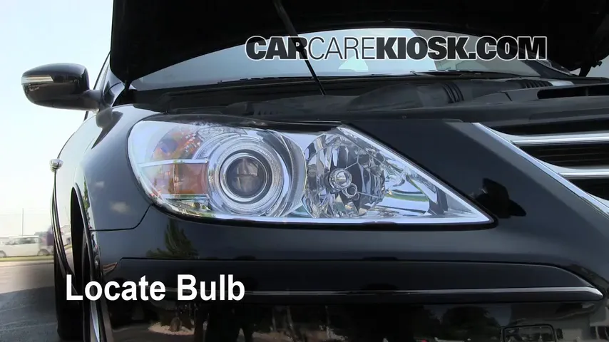 2009 Hyundai Genesis 4.6 4.6L V8 Lights Headlight (replace bulb)